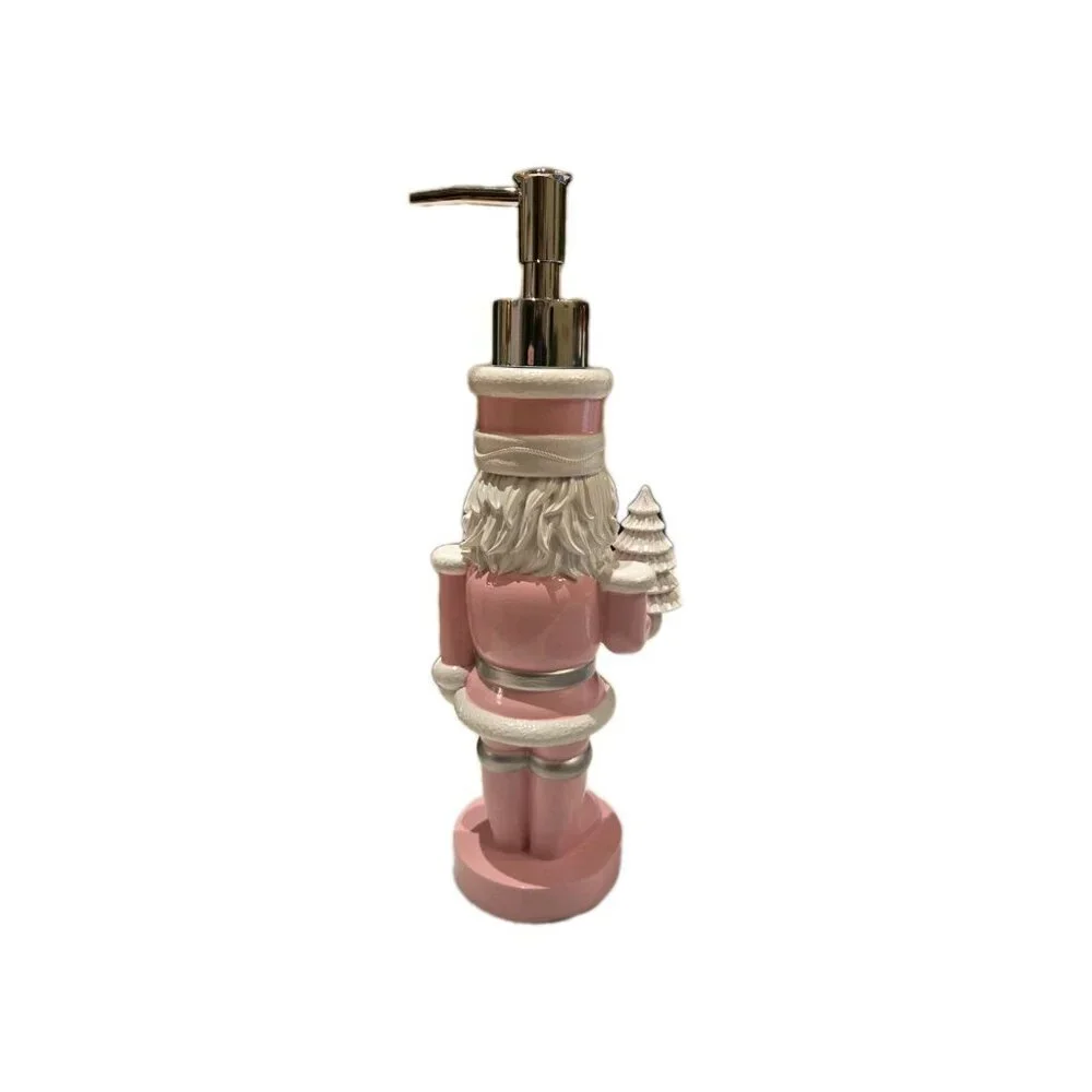 New Pink Candyland Nutcracker Christmas Holiday Soap Dispenser Decoration